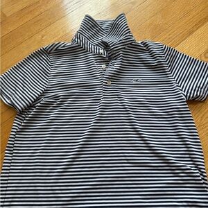 Vineyard Vines Boys Classic Navy and White Striped Shirt